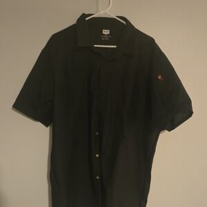 Men's Black Short Sleeve Button Down Shirt